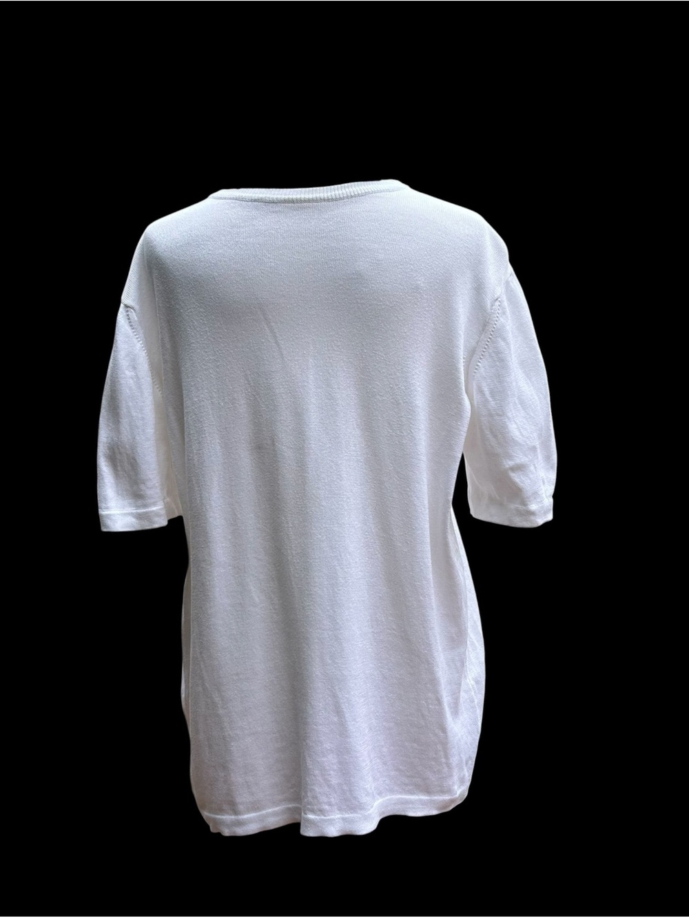 Emporio Armani Men's White Knit T-Shirt Cotton Size 32